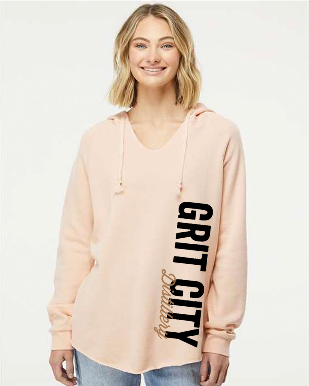 Grit City Woman's Pullover Hoodie Logo Option