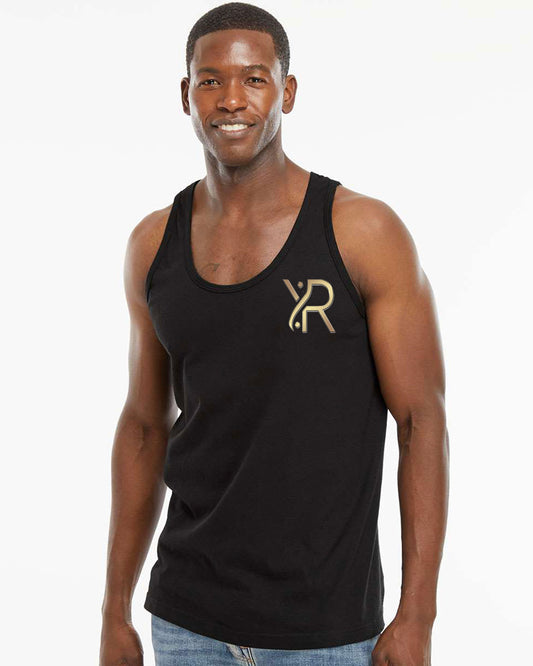 YogaRevolution - Men's Racerback Tank (Small Chest Logo)