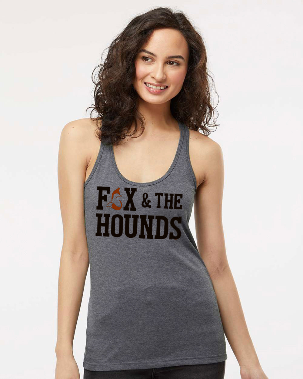 F&H -Women's Racerback Tank (Black Logo)