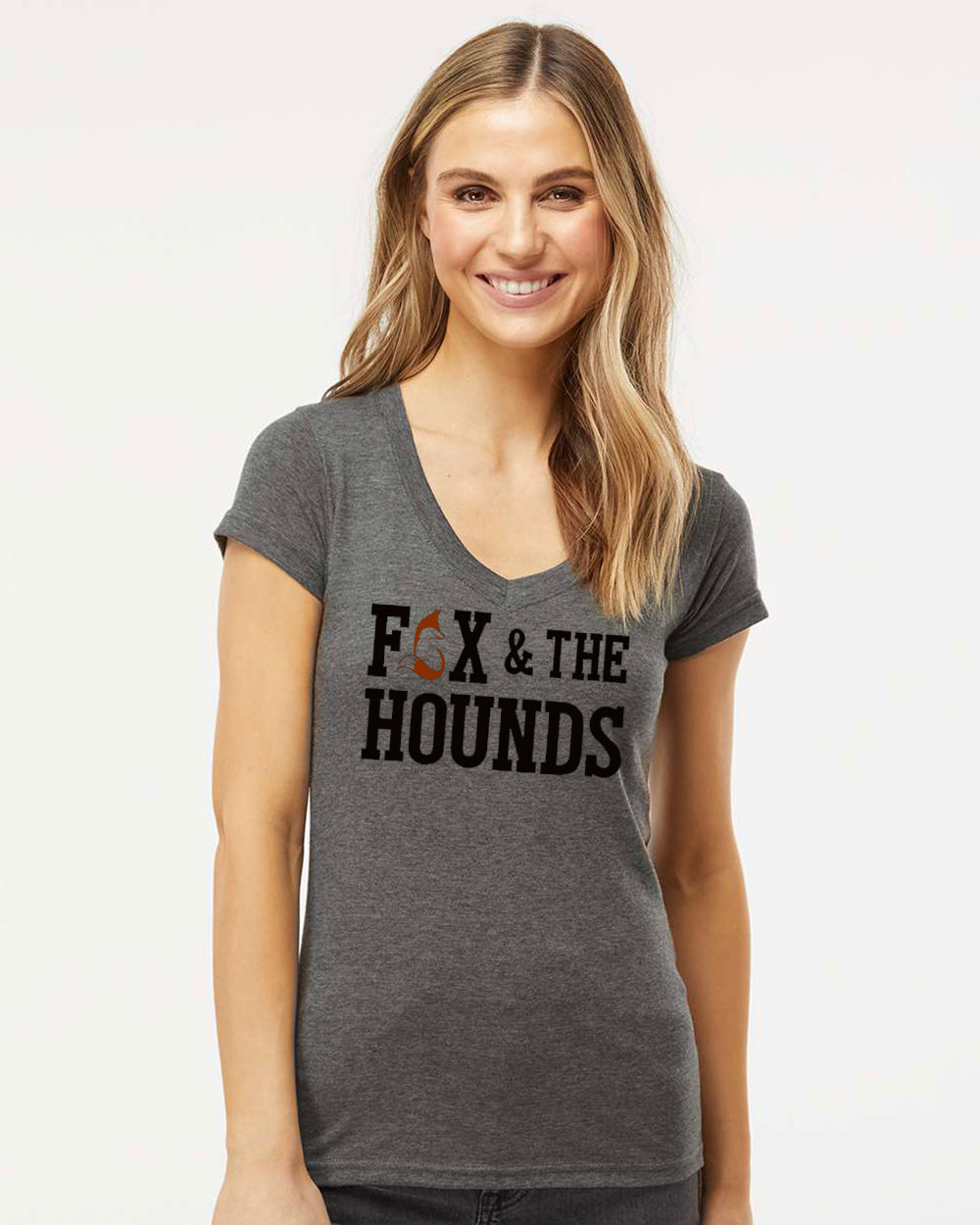 F&H - Women's V-Neck (Black Logo)