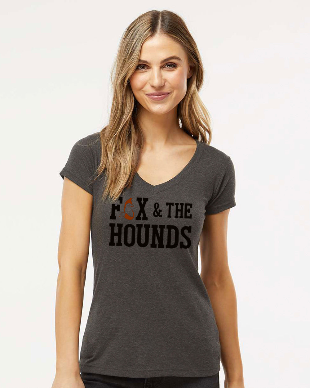 F&H - Women's V-Neck (Black Logo)