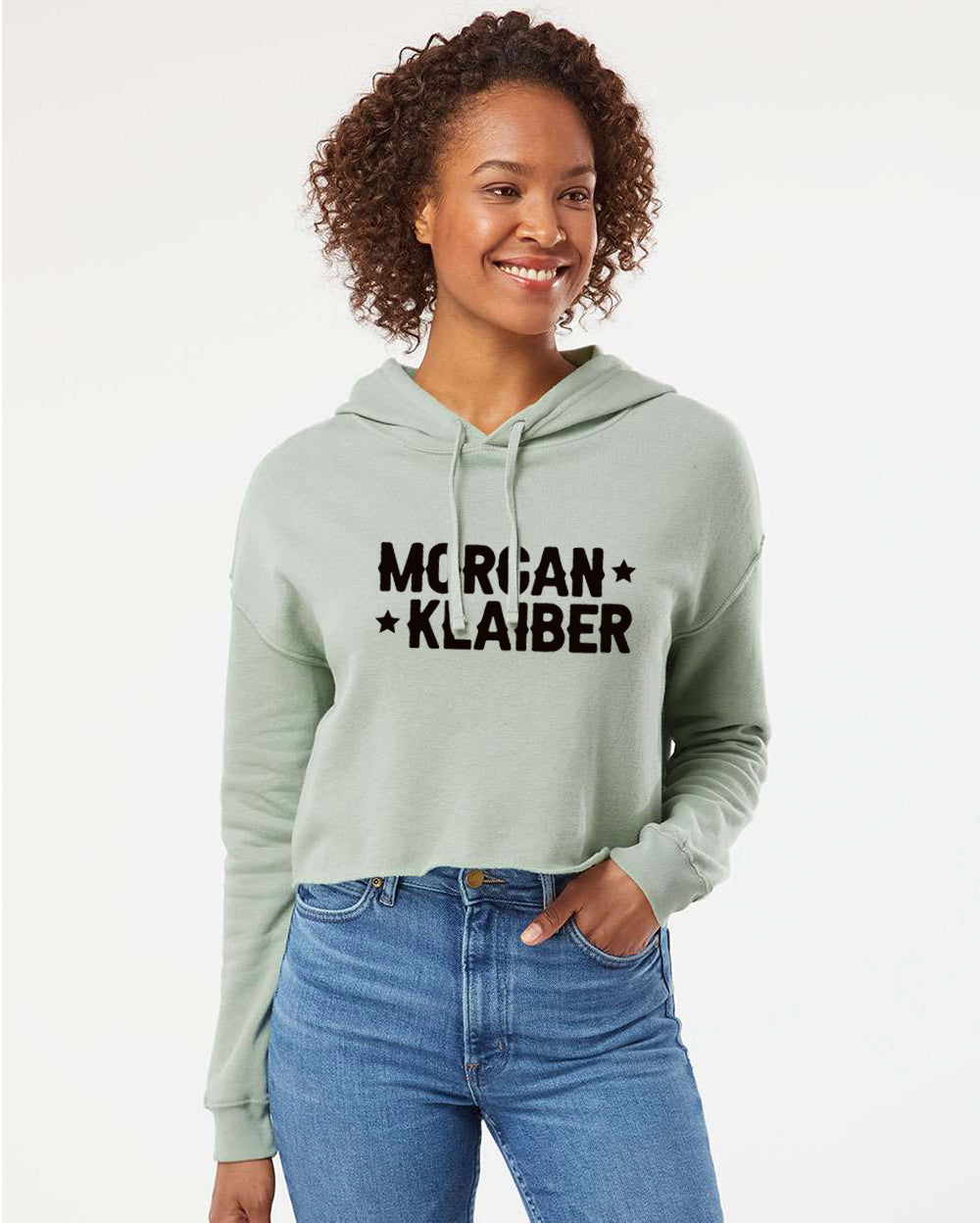 Morgan Klaiber - Cropped Hoodie (Black Logo)