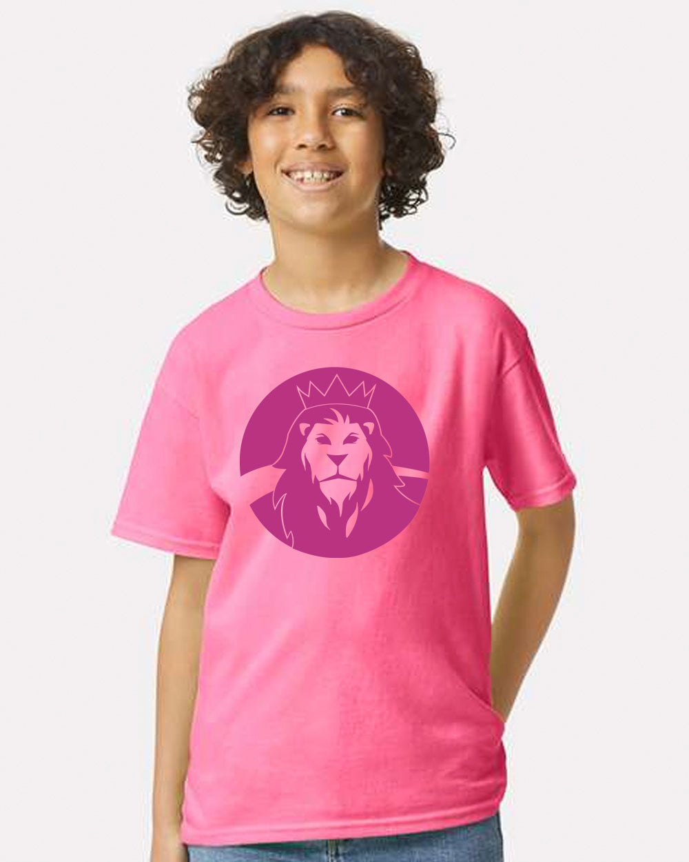 Dr. Roy Wilson - PINK SHIRT DAY - Pink Lion-Youth T-Shirt