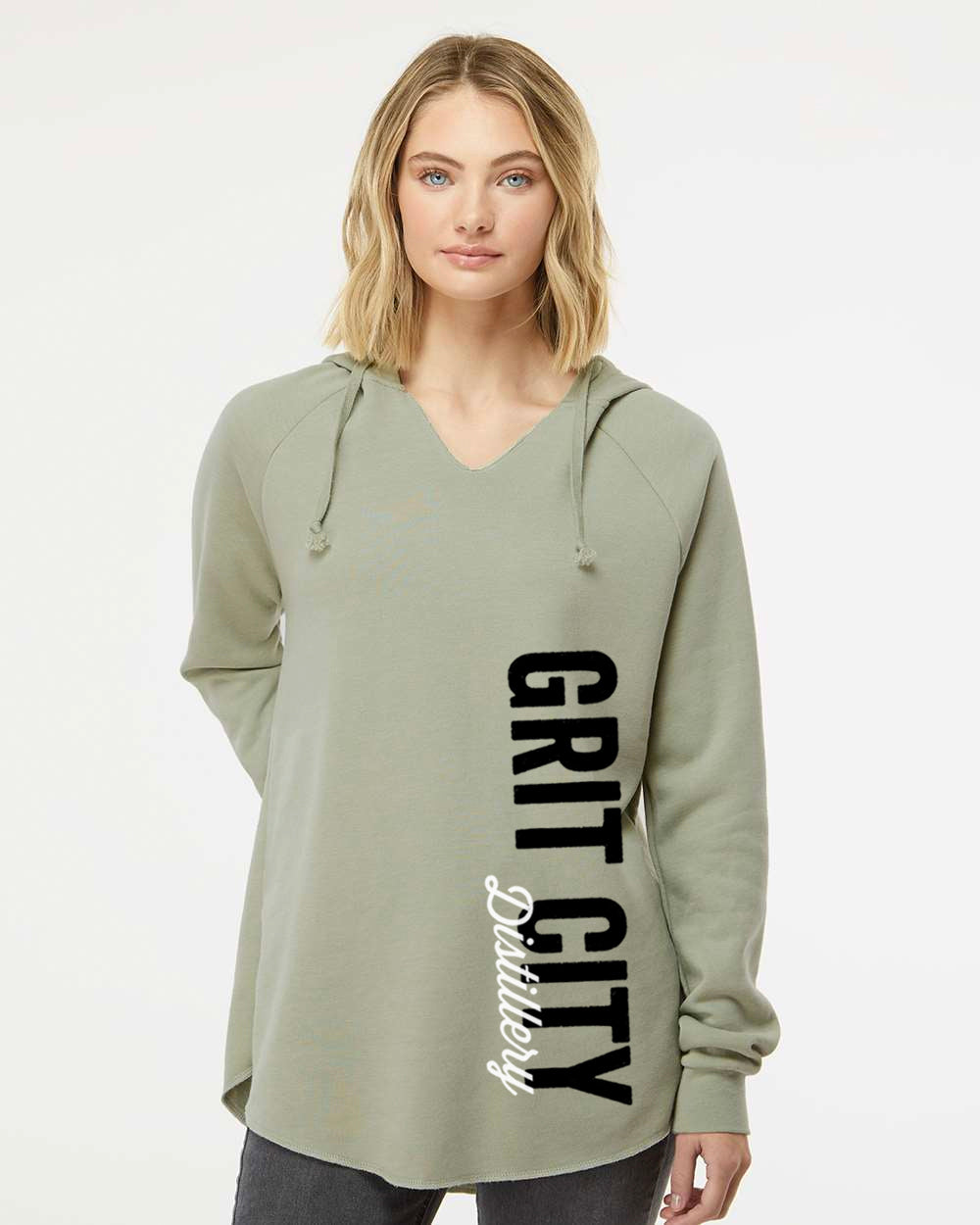 Grit City Woman's Pullover Hoodie Logo Option