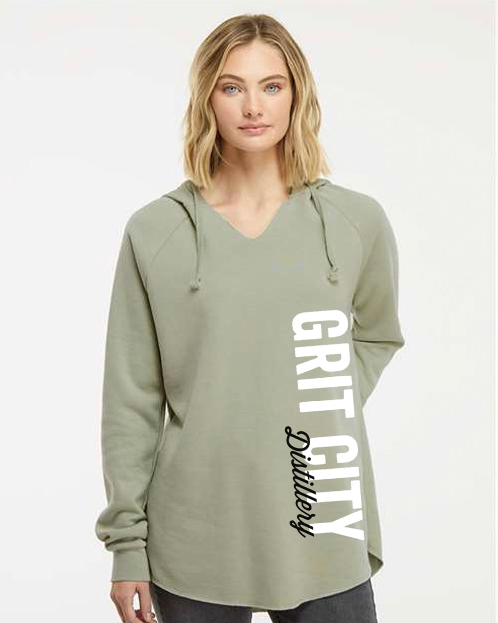 Grit City Woman's Pullover Hoodie Logo Option