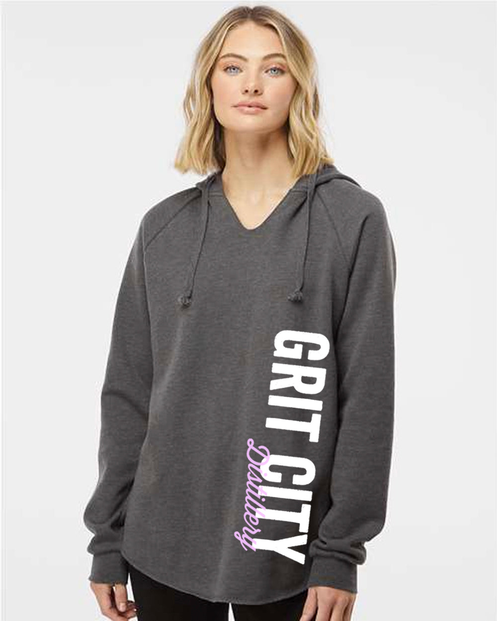 Grit City Woman's Pullover Hoodie Logo Option